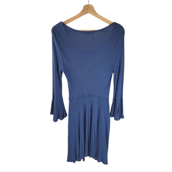 Copper Key Flounce Sleeve Ribbed Fit and Flare Dress Size M Soft Lightweight New - Picture 5 of 9